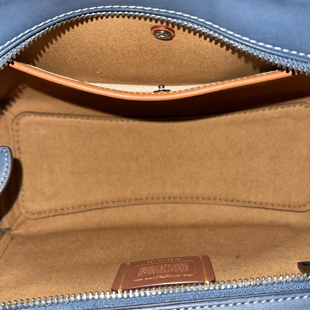🔥🔥🔥Coach Courier Carryall In Colorblock With Snakeskin Detail Satchel Handbag - Picture 14 of 15